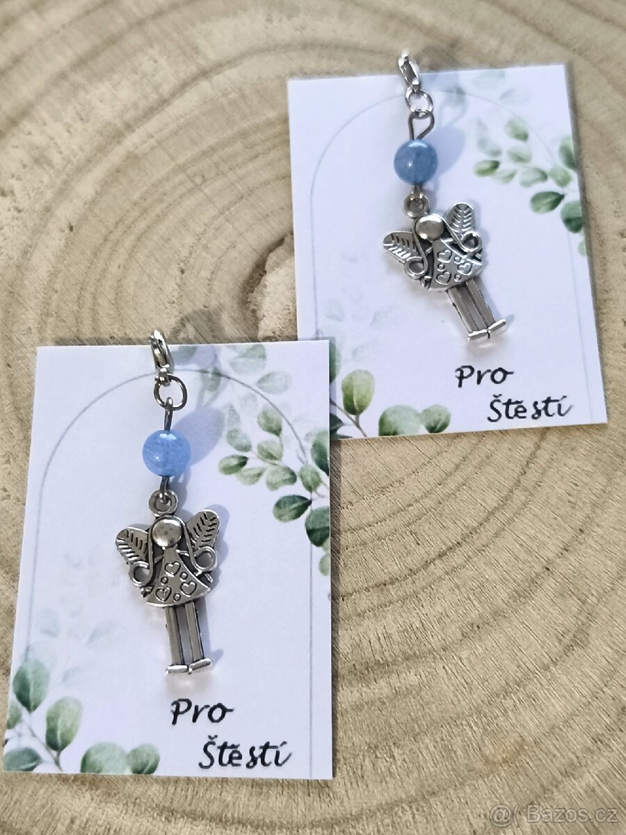 Přívěsek - Andělka s modrým křemenem - 6