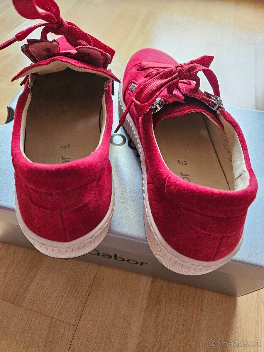 Dámské červené polobotky zn. GABOR - 6