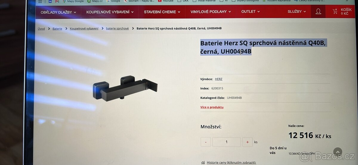 koupelnový set baterie HERZ SQ - 6