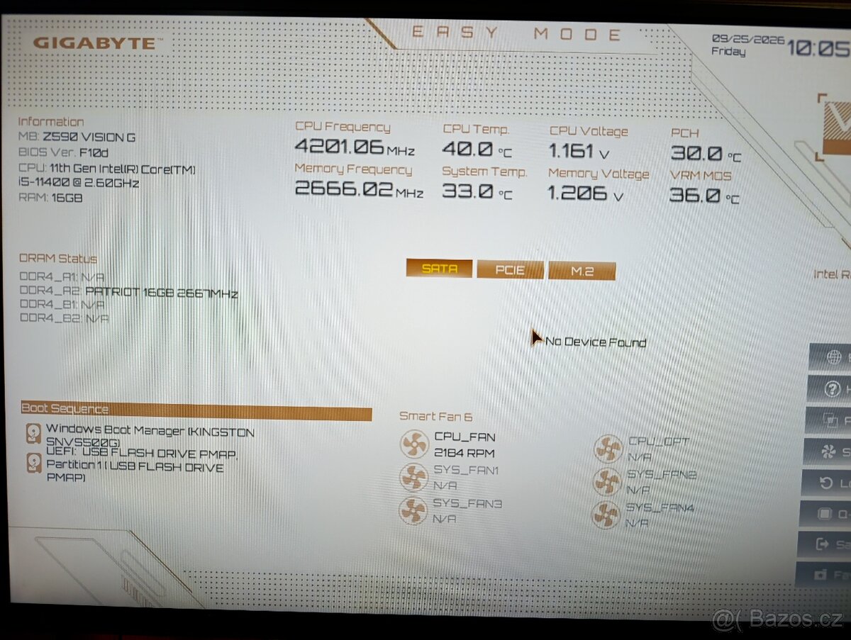 GIGABYTE Z590 VISION G, + CPU Intel i5-11400 - 6