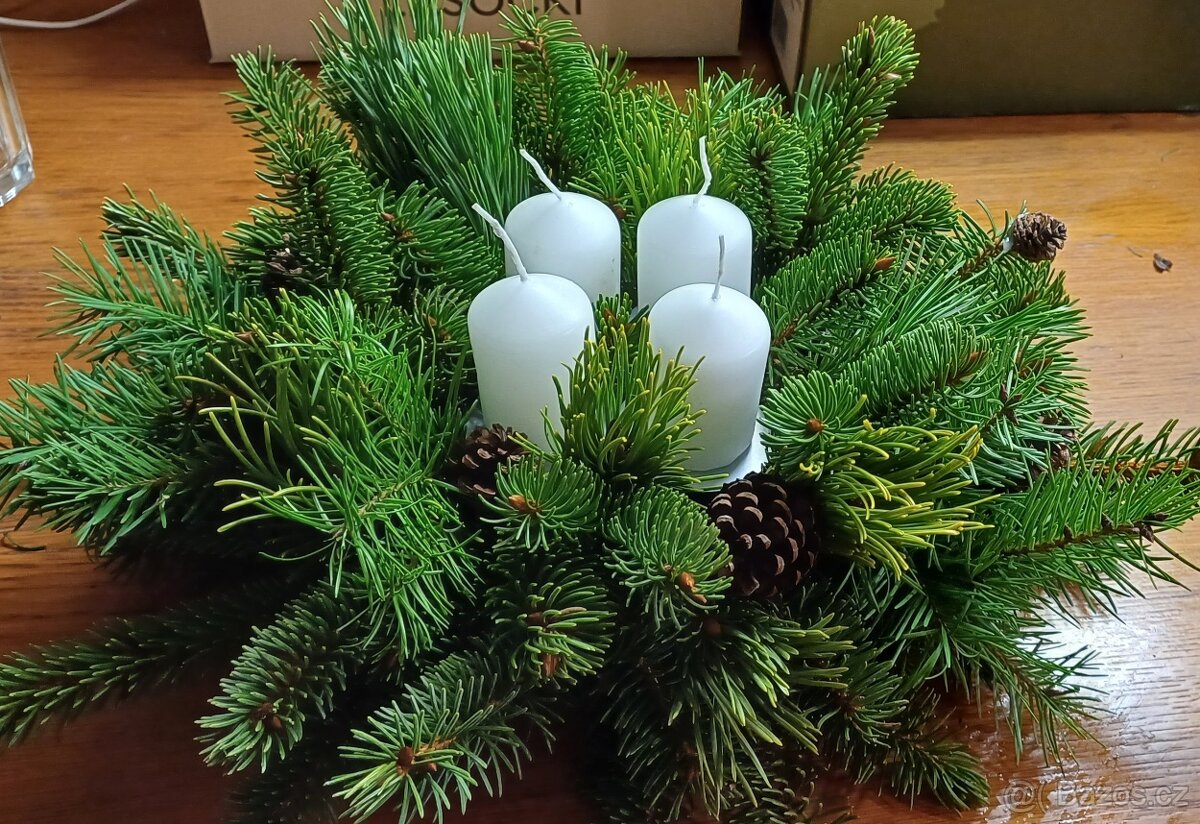 Adventní věnce, živé girlandy, svícny - 6