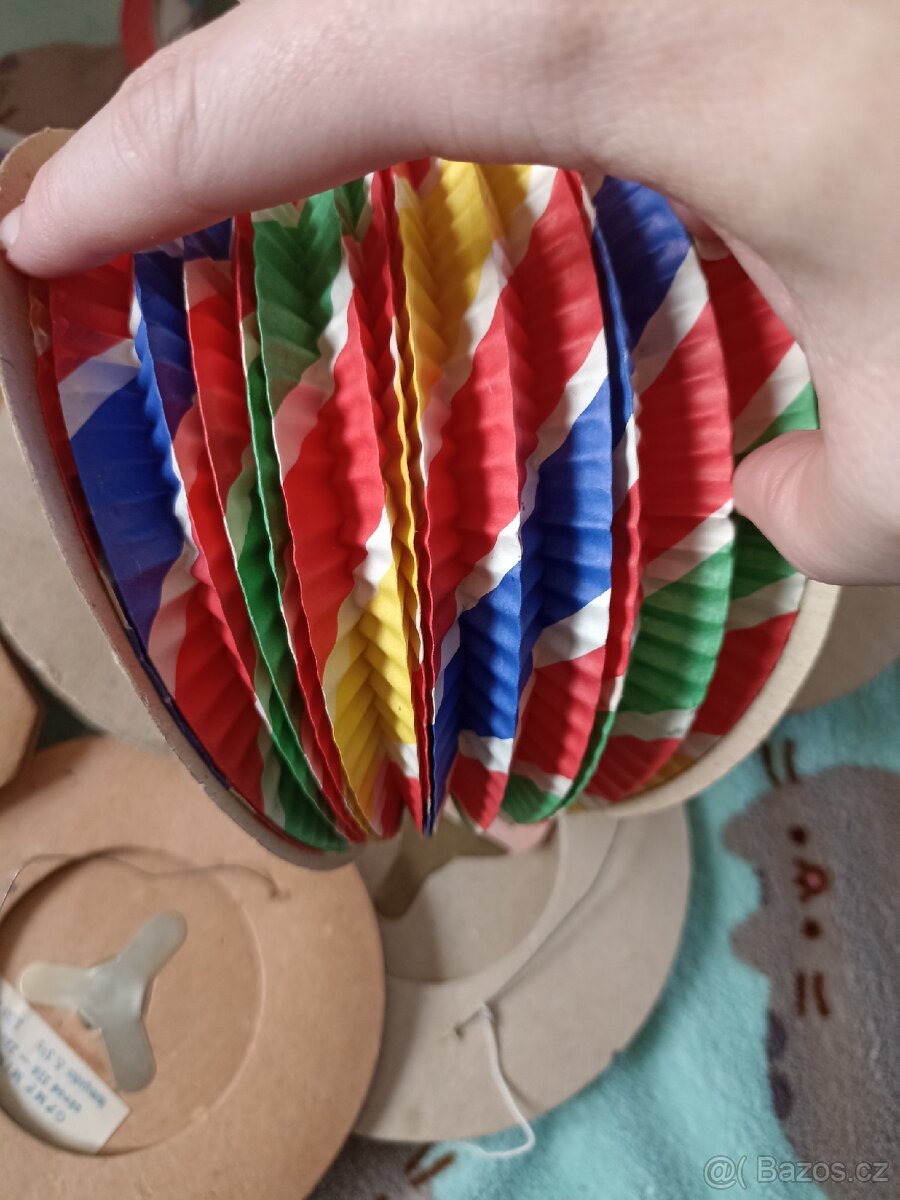 Retro lampiony dekorace závěsná - 6