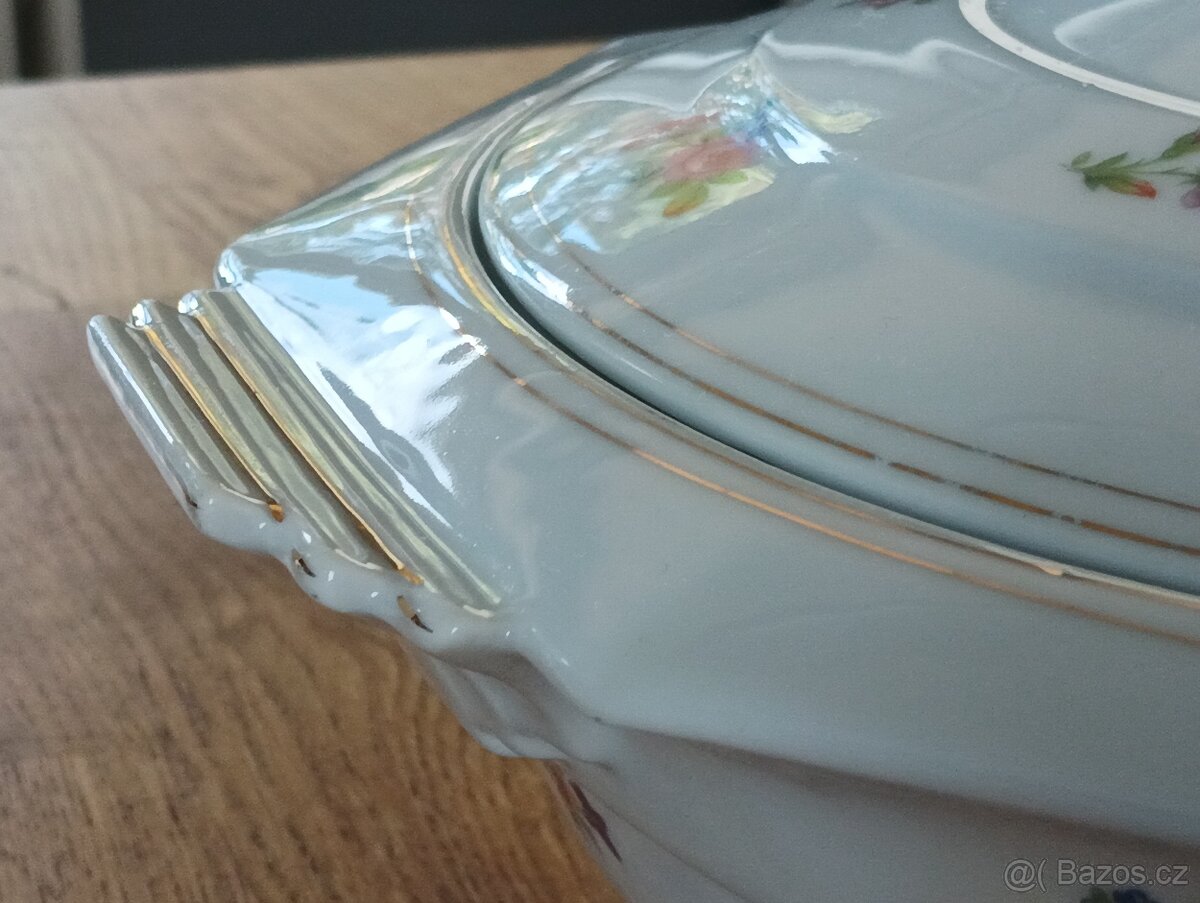 ART DECO PORCELÁNOVÁ TERINA HÁZENKA VD FRANCE - 6
