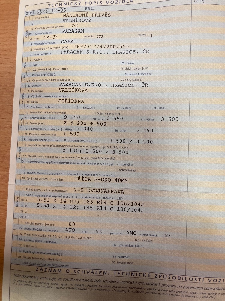 Plachtový vlek do 3,5 t - 6