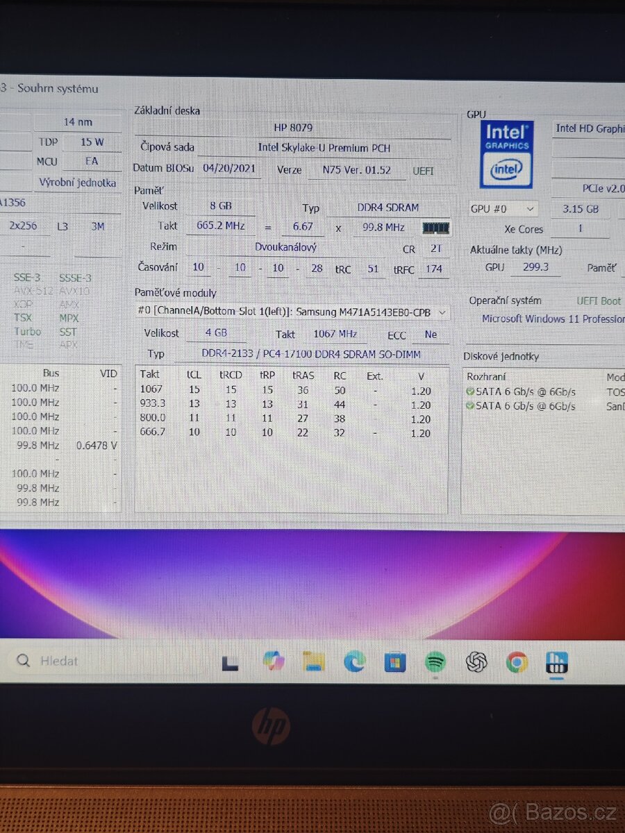 Prodám notebook HP Elitebook 840 G3 Windows 11 - 6