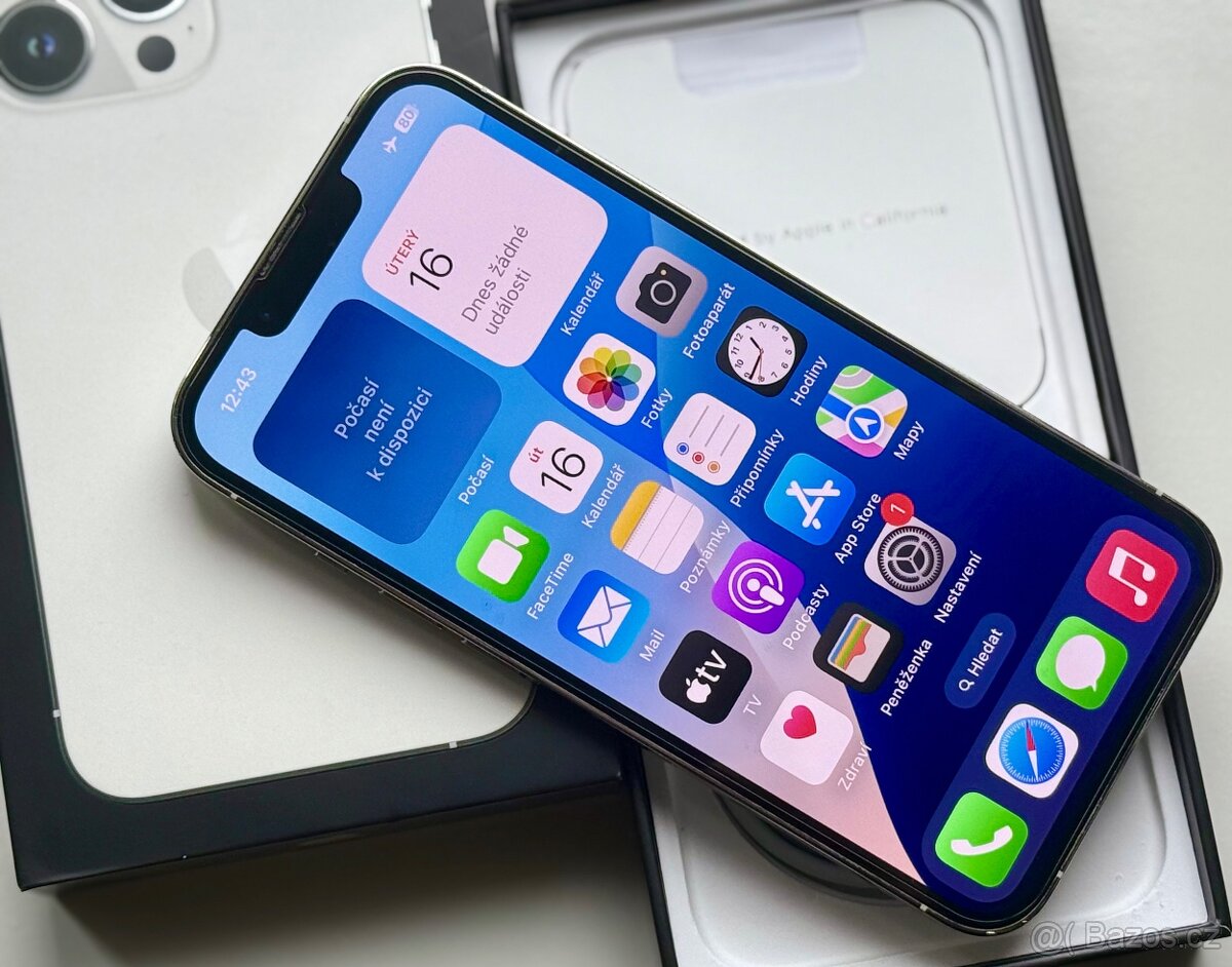 iPhone 13 Pro Max Silver BATERIE 100% TOP - 6