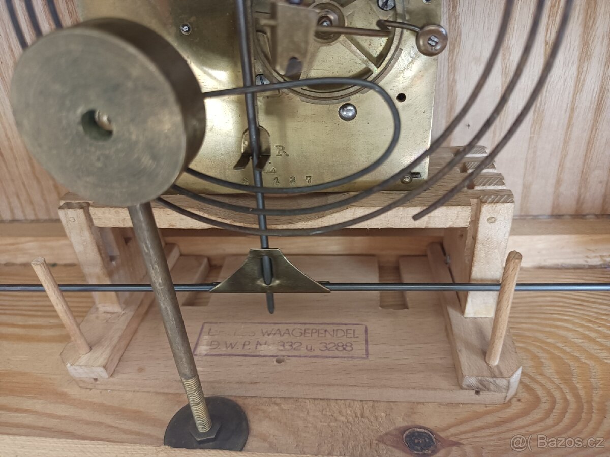 Starožitný krbové stolní hodiny Německo - 6