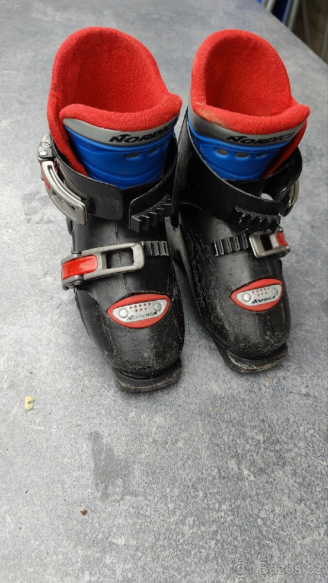 Dětské lyže 89cm, hůlky 85cm, boty zdarma - 6