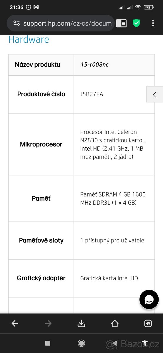 HP Model 15-r008nc - 6