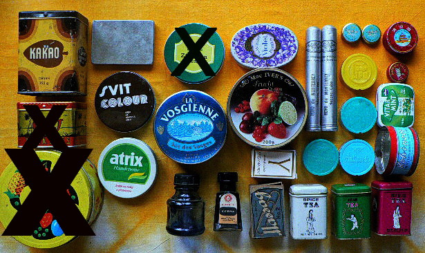 Zapalovače, známky, otvíráky, plech.krabičky, Slavia aj. - 6