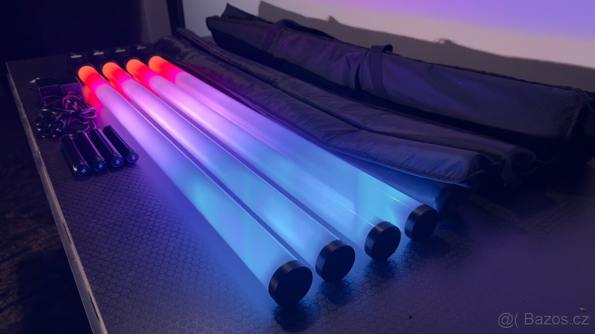 4ks Bateriová 360° Pixel LED Trubice 1,5m bag - 6