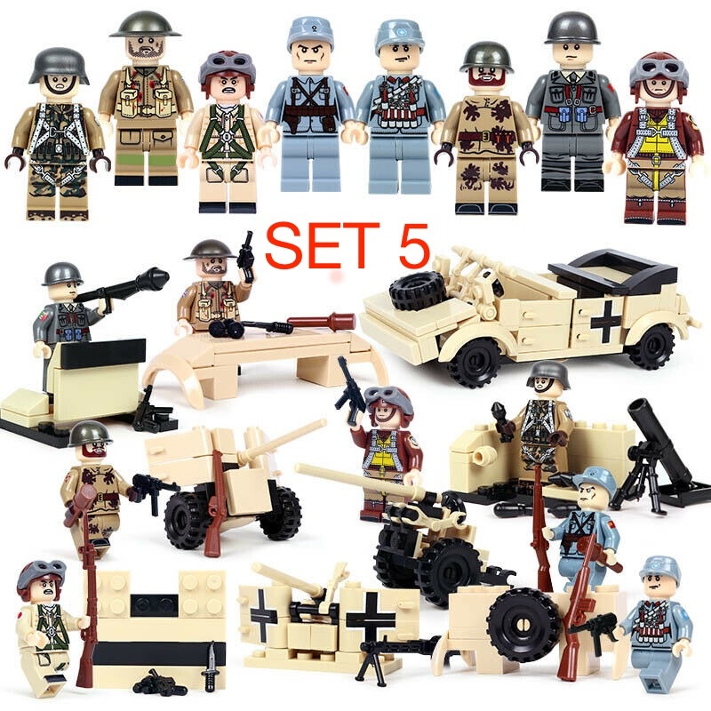 Rôzne sety vojakov (8ks) 1 + doplnky - typ lego - 6