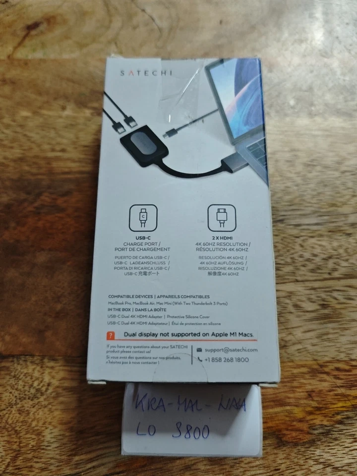 SATECHI Hliníkový typ C Dual HDMI adaptér 4K 60 Hz - 6