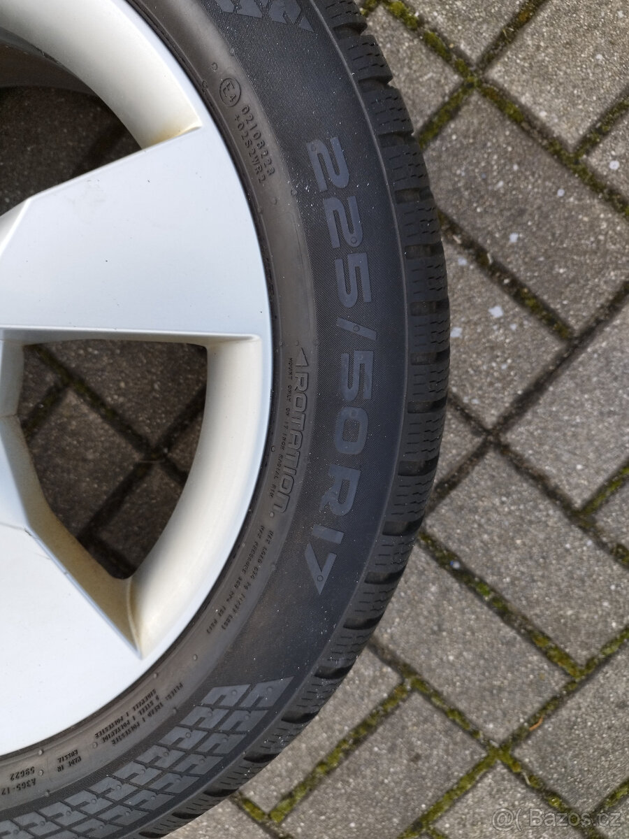 ALU 7x17 ET45 zimni pneu Nokian 225/50 R17 - 6