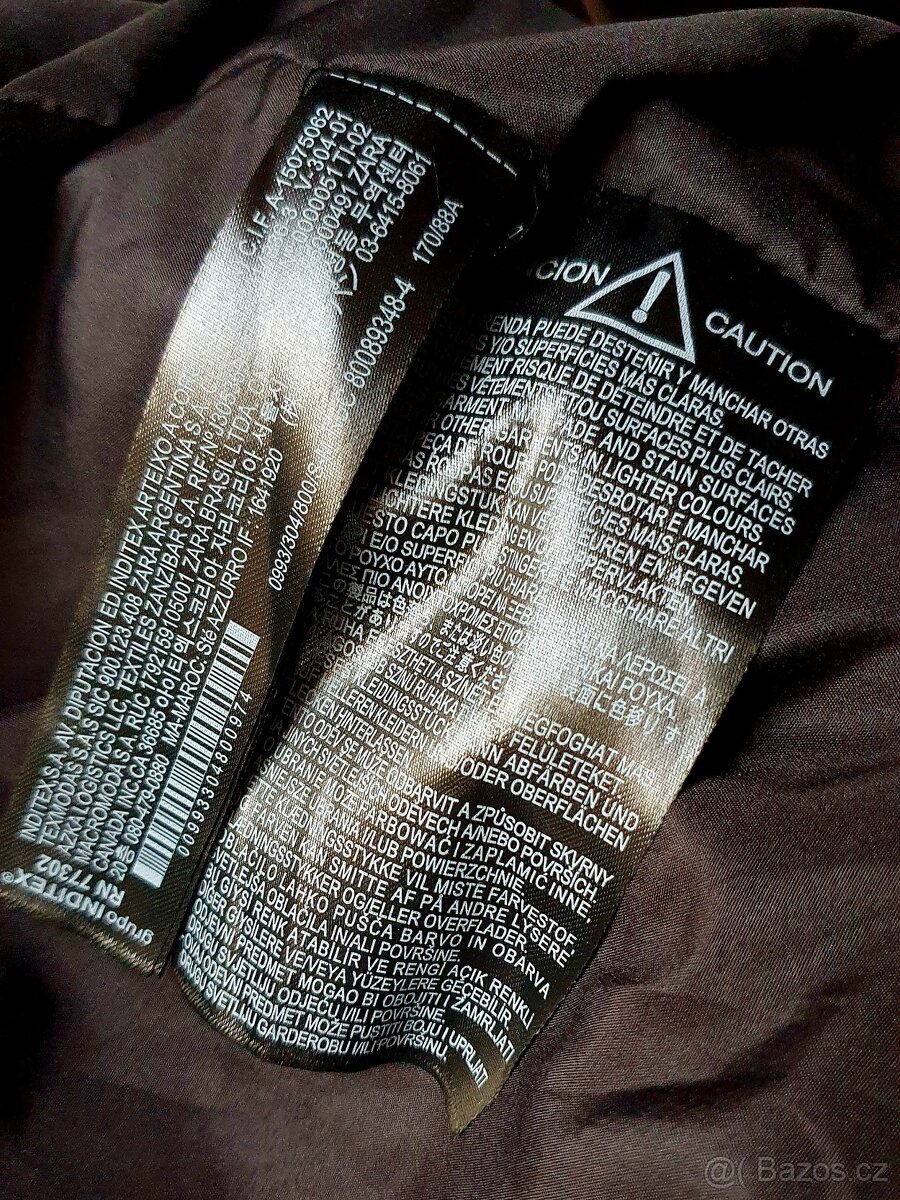 Dámský černý kabát kožíšek ZARA - 6