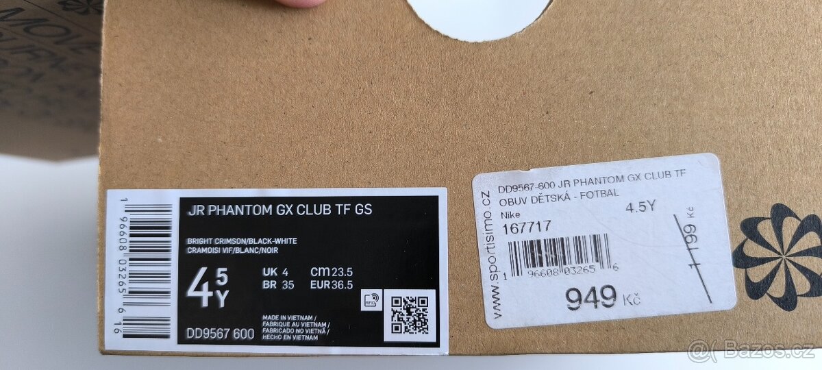 Dětské turfy NIKE PHANTOM vel.36.5 - 6