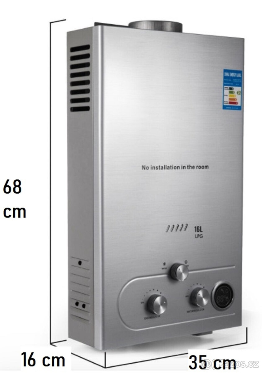 Kempingový průtokový ohřívač vody (6l/min - 18l/min) - 6