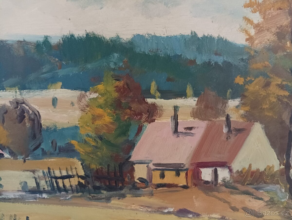 JÁGR - OBRAZ OLEJ NA DESCE - 6