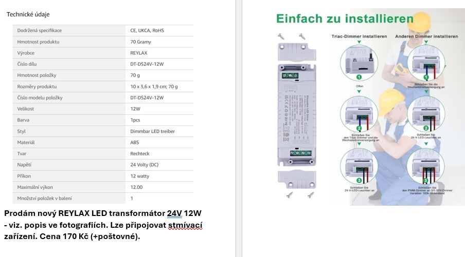 Transformátory REYLAX LED - 6