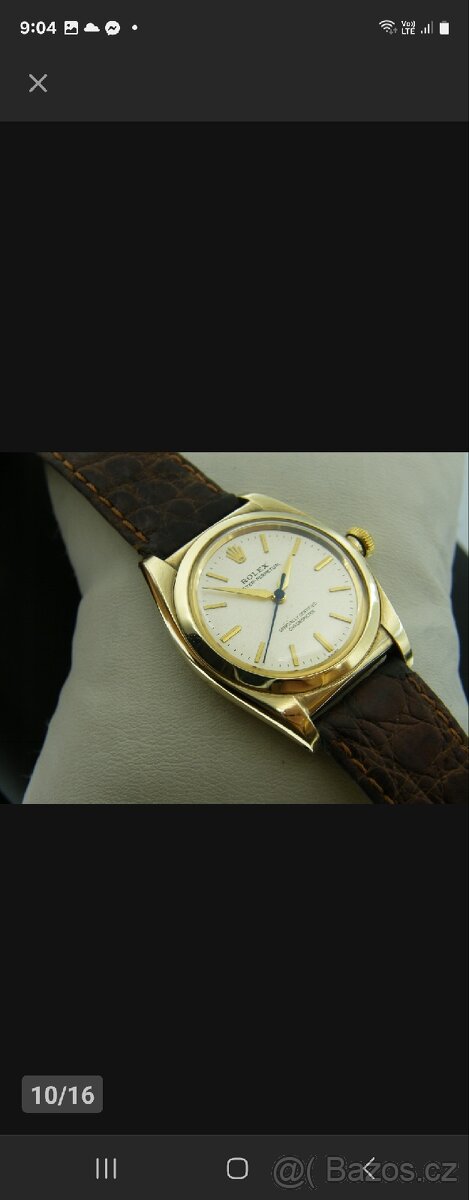 Rolex BUBBLEBACK Oyster Perpetual v 9k zlatě pěkné - 6