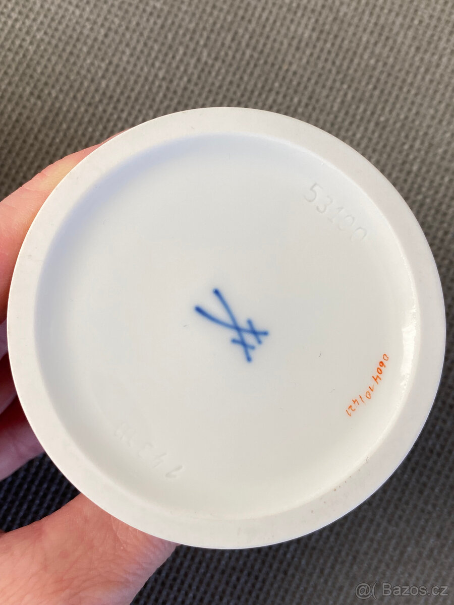 Meissen, Míšeň Porcelánové párové svícny 6.5 cm - 6