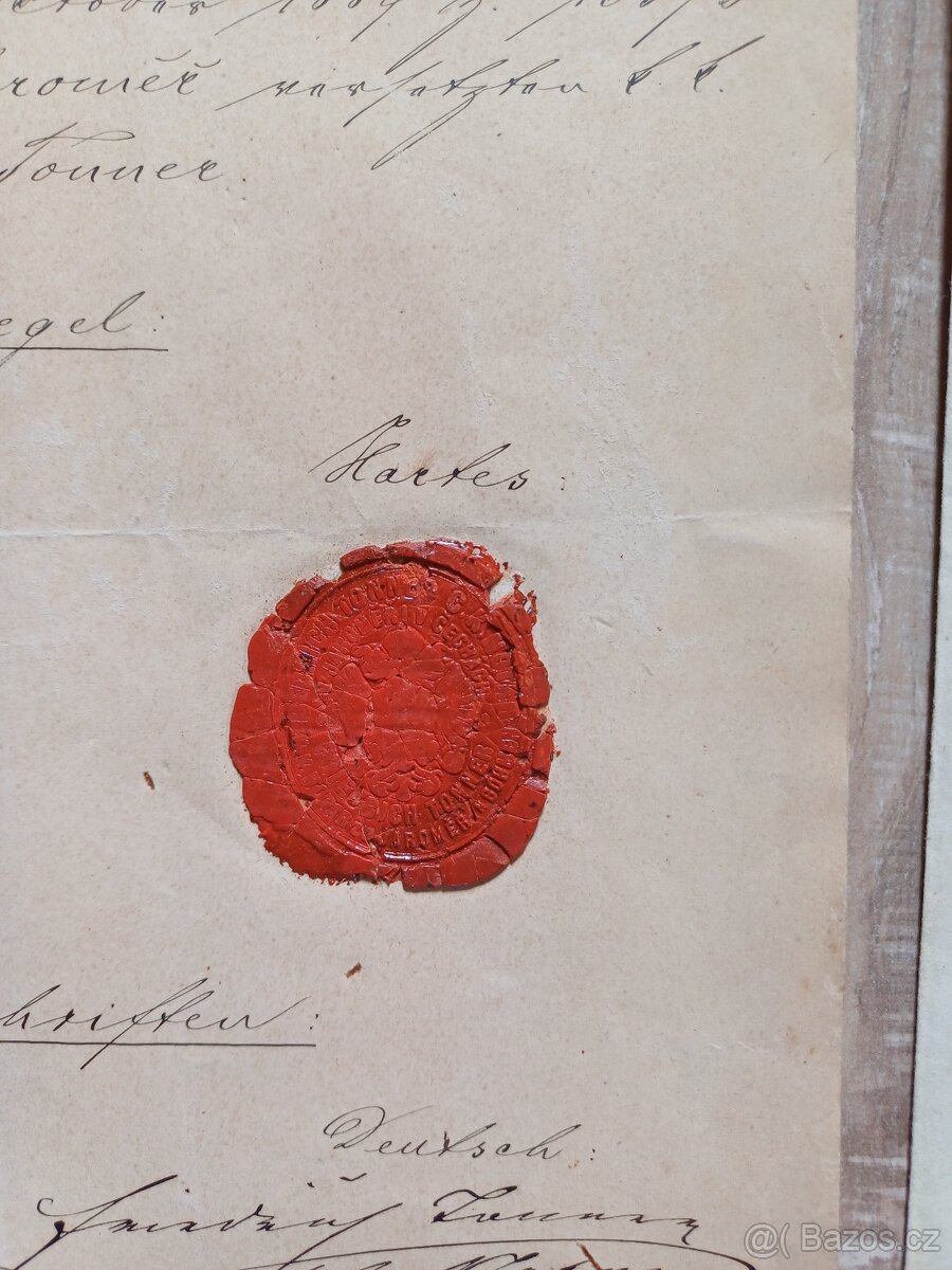 Staré dokumenty s kolky 5 - 6