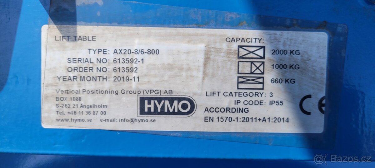 Zvedací stůl 2000kg. - 6