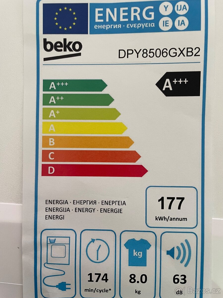 Nepoužitá sušička Beko DPY8506GXB2 - 6