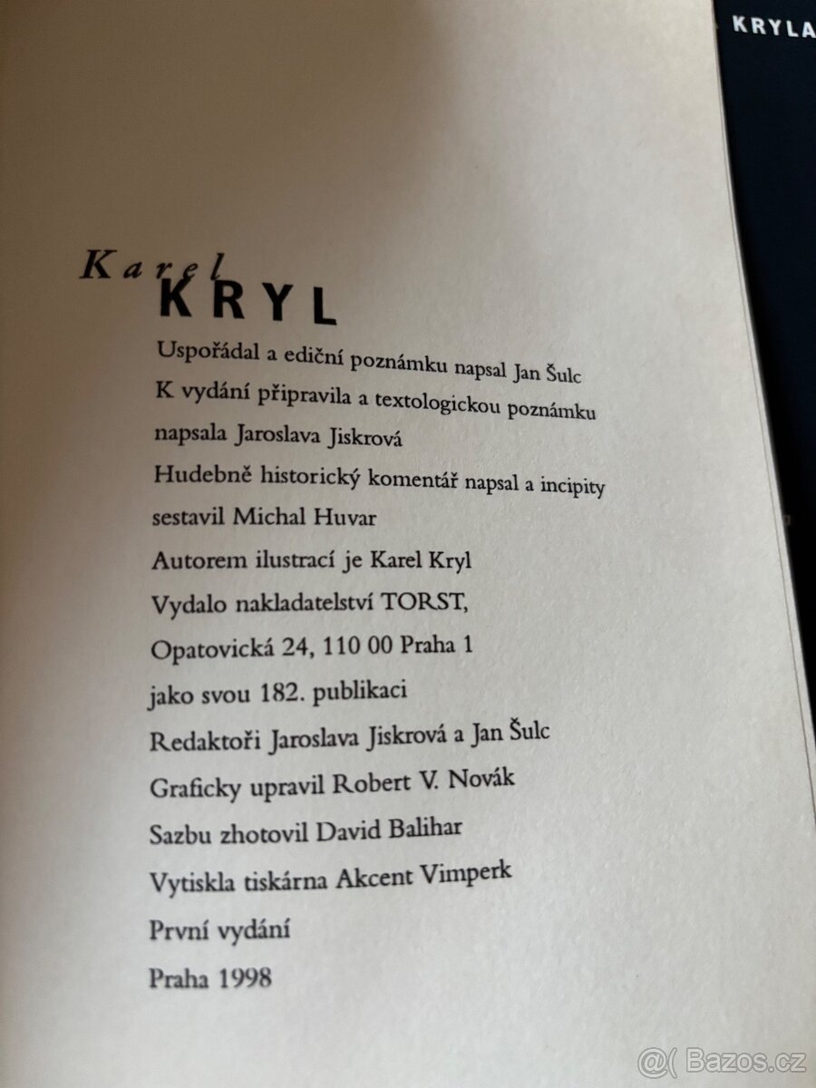 Karel Kryl Spisy - Texty písní, Básně, Krylogie - 6