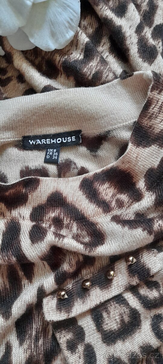 Warehouse leopardí úpletové šaty - 6