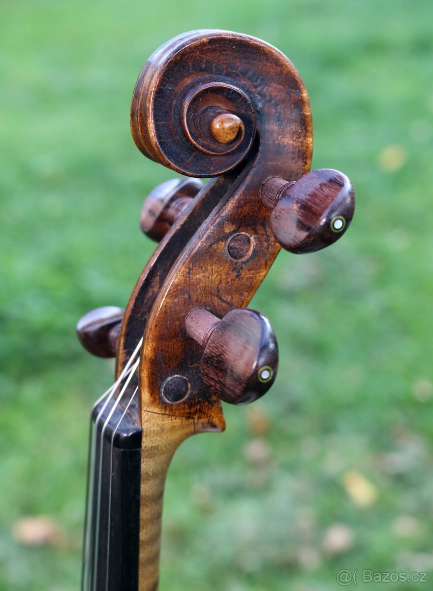 Celé starožitné německé housle z poloviny 19 století - 6
