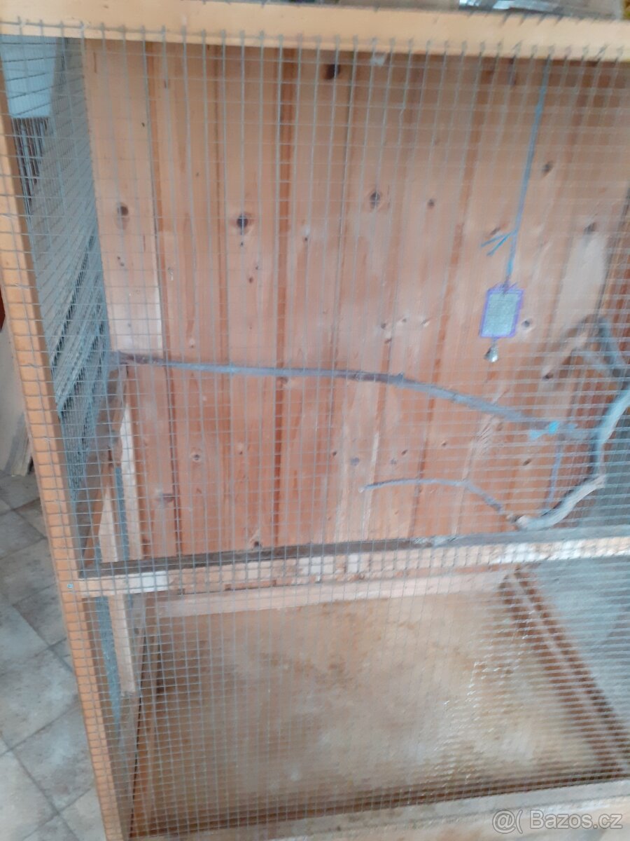 Velká voliera pro papoušky, malá klec - 6