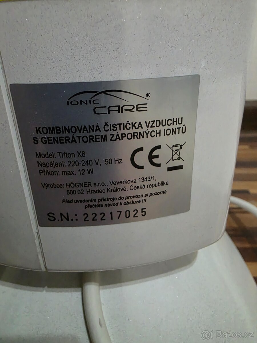 Čistička Vzduchu Ionic-Care Triton X6 – Skvělý Stav - 6