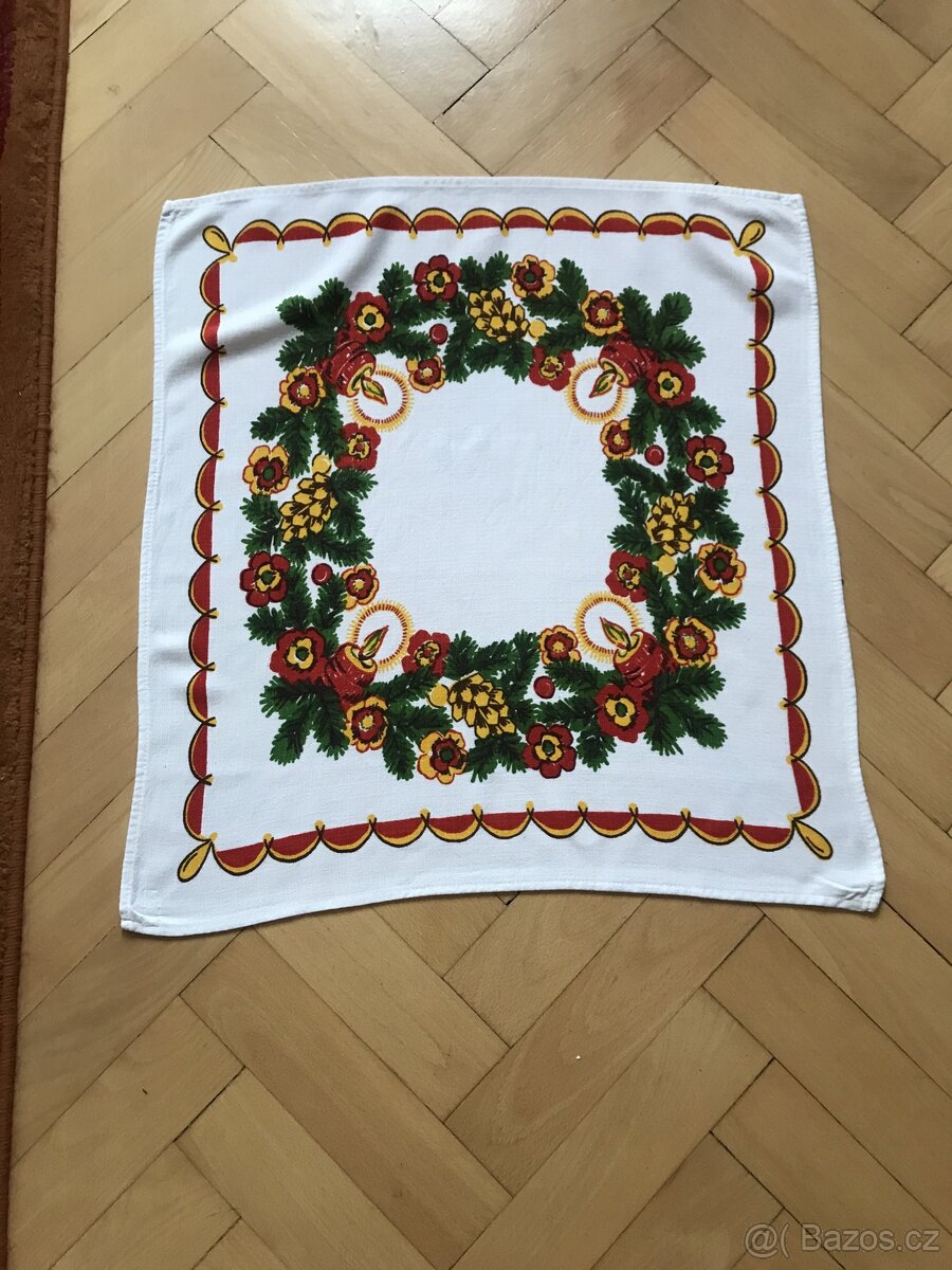 Ba.decka, ubrusy, uměla květina, krajk. polstarky, taška - 6