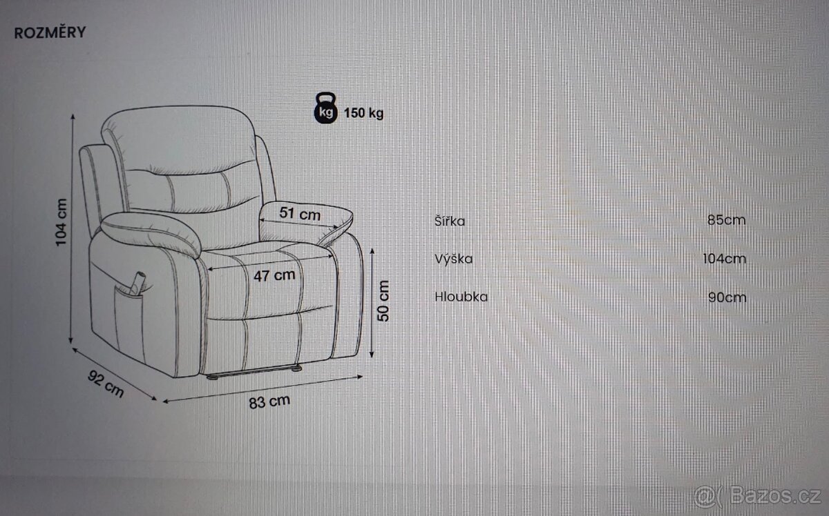 Polohovatelné křeslo - Elektrické - 6