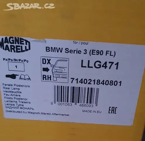 Zadní vnitřní světla BMW e90 FL. Pravé - 6