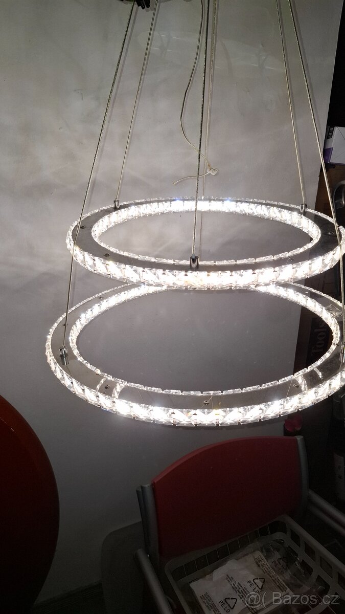 Led lustr 2 kruhy - prsteny - 6