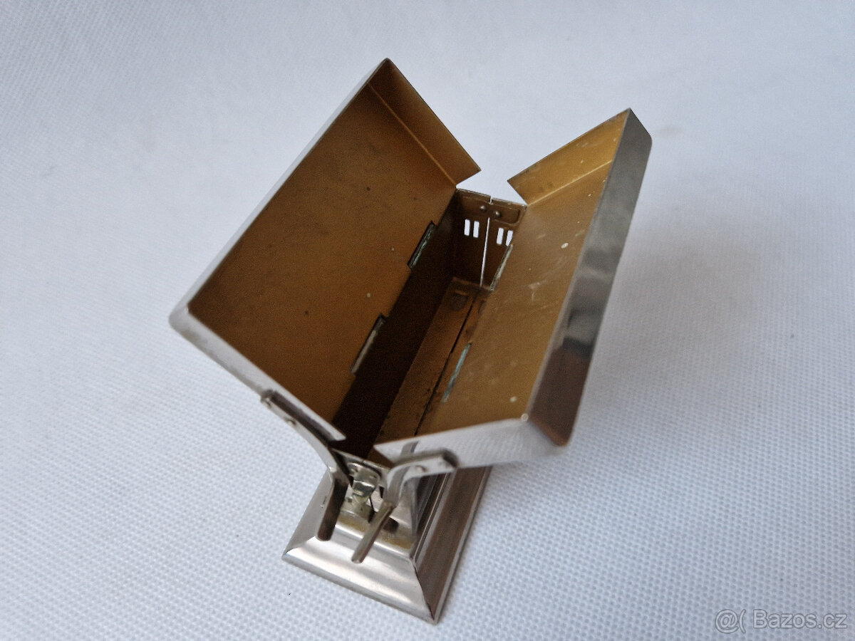 Starý dávkovač zásobník na cigarety geometrické Art Deco - 6