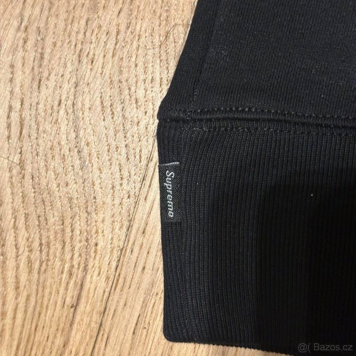 Supreme Satin Applique Hooded Sweatshirt FW25 Black - 6