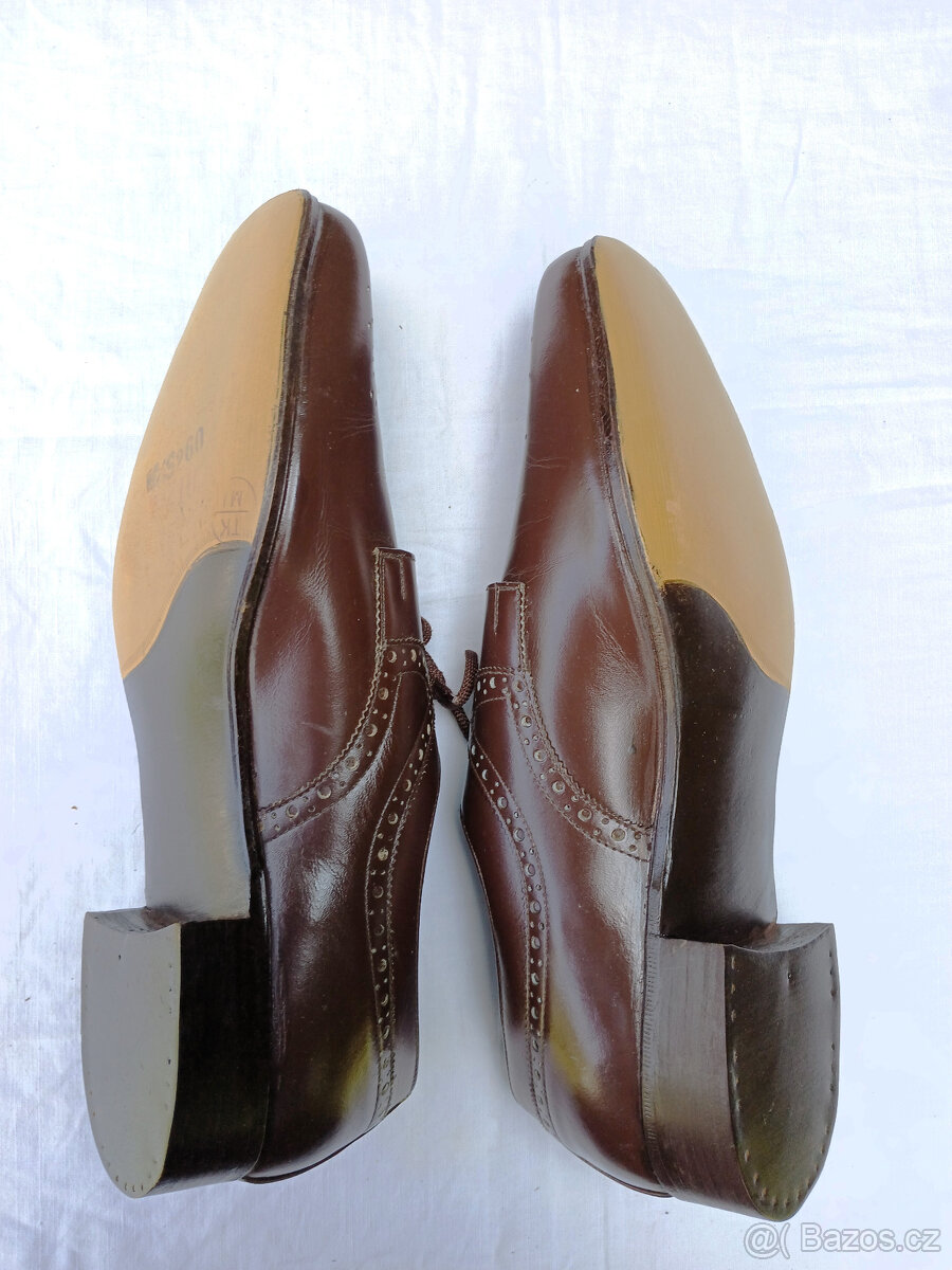 Retro pánské kožené polobotky. - 6