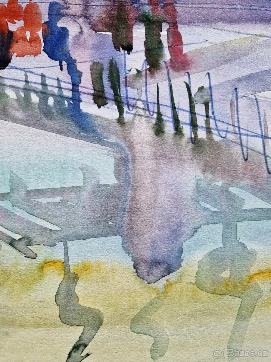 MOSHE LEIDER - (Akvarel) 4 , Impresionizmus - 6