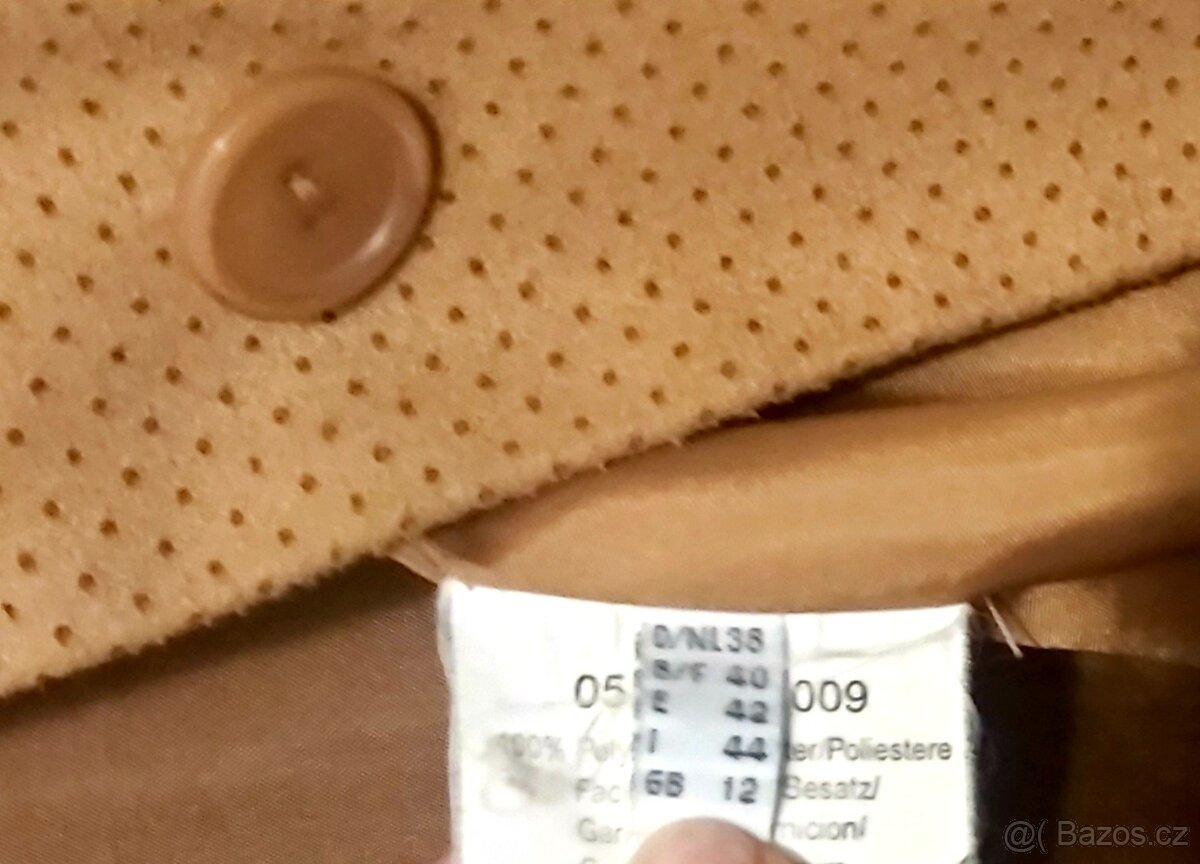 Trenčkot, kabát, béžový, vel. 38, M-L - 6