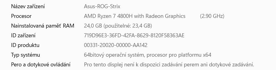 Notebook Asus ROG Strix G513 - TOP stav - 6