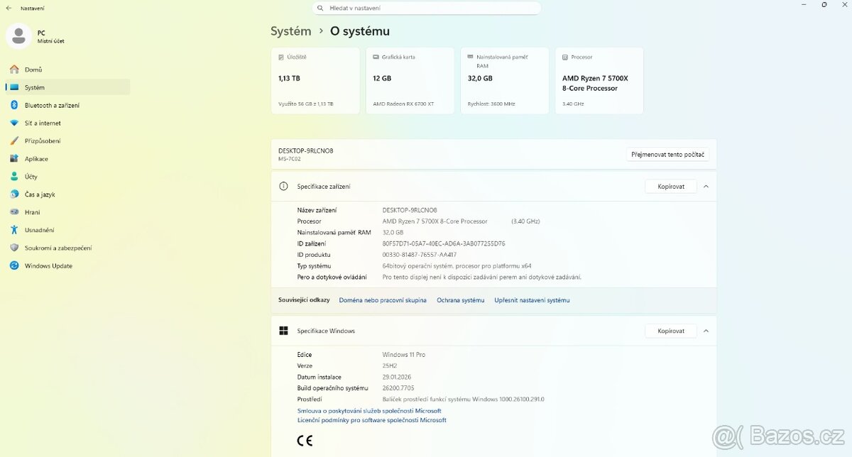 Herní PC Ryzen 7 5700X, DDR4 32GB, RX 6700XT 12GB - 6