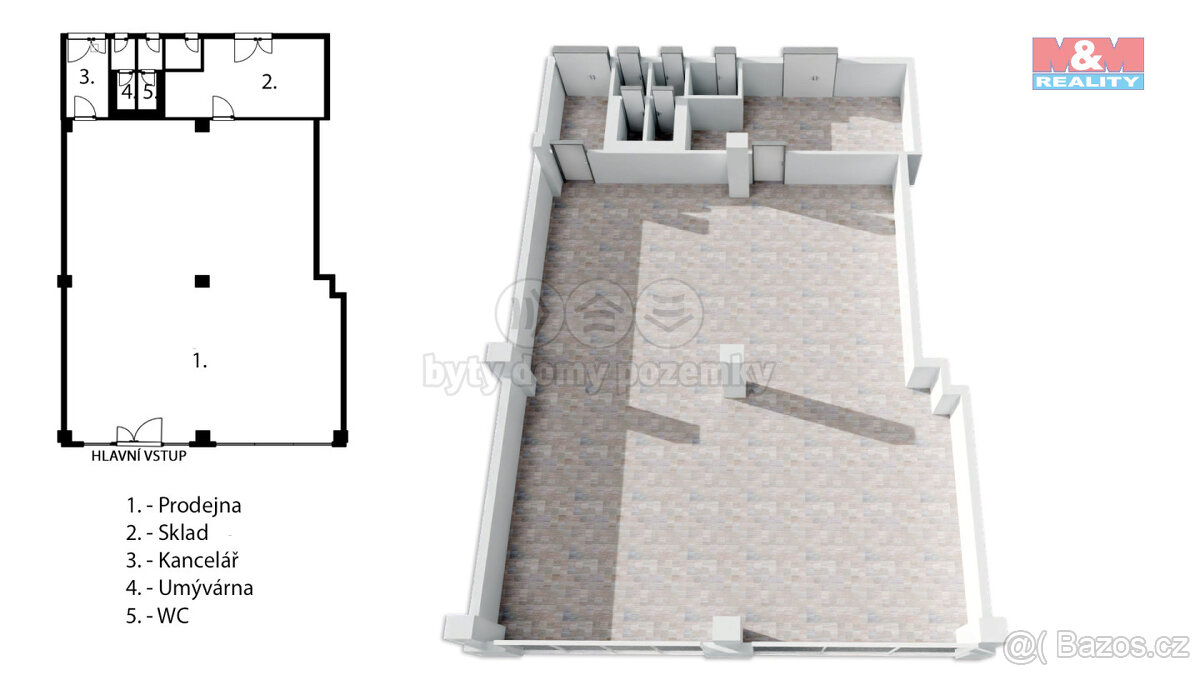 Pronájem obchod a služby, 202 m², Praha, ul. Žukovského - 6