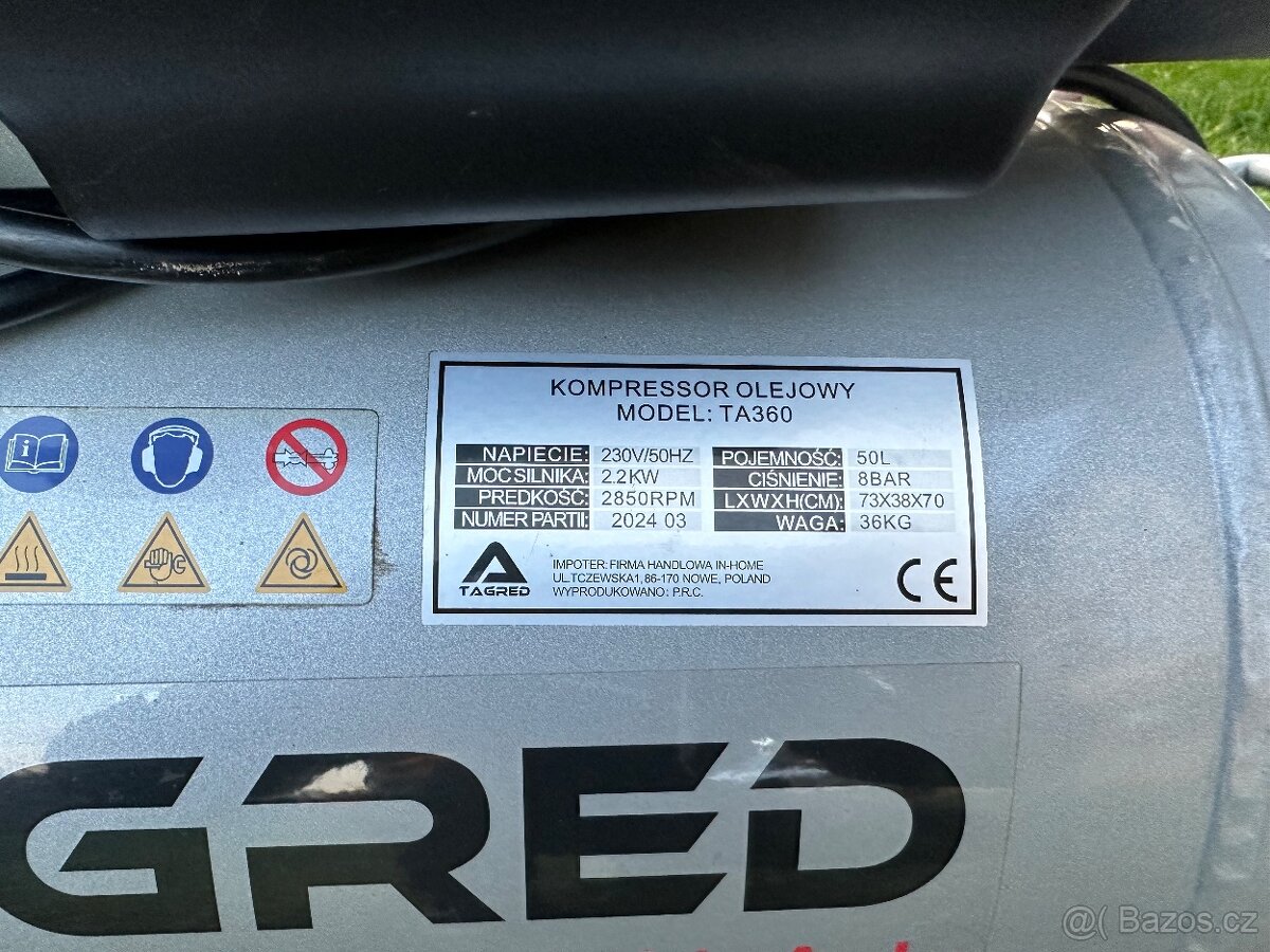 Olejový kompresor TAGRED TA360 50L - 6