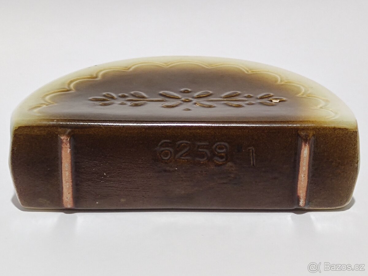 Retro stojan na ubrousky, starý, keramika, ČSSR, pošta 79.- - 6