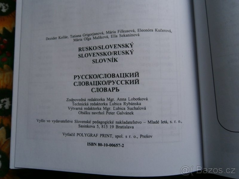 Slovník rusko/slovenský, slovensko/ruský - 6
