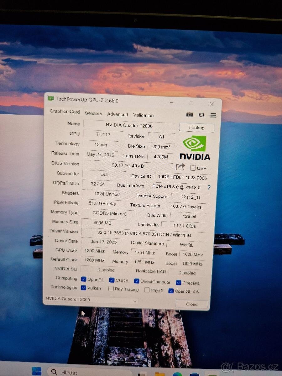 4K DOTYKOVÝ Dell Precision 5540, Core i9, 4GB nVidia GPU - 6