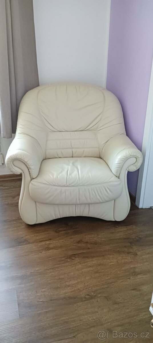 Kožená rohová sedací souprava - 6